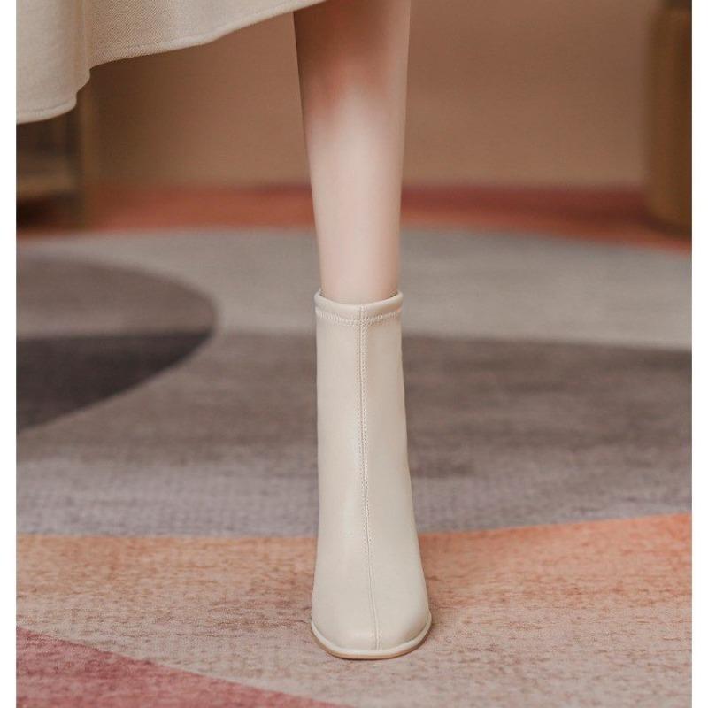 Fashion Ankle Boots for Women 2025 Winter British Style Back Zipper Fashion Boots Women's Rough Heel Suede Versatile Short Ladies Shoes