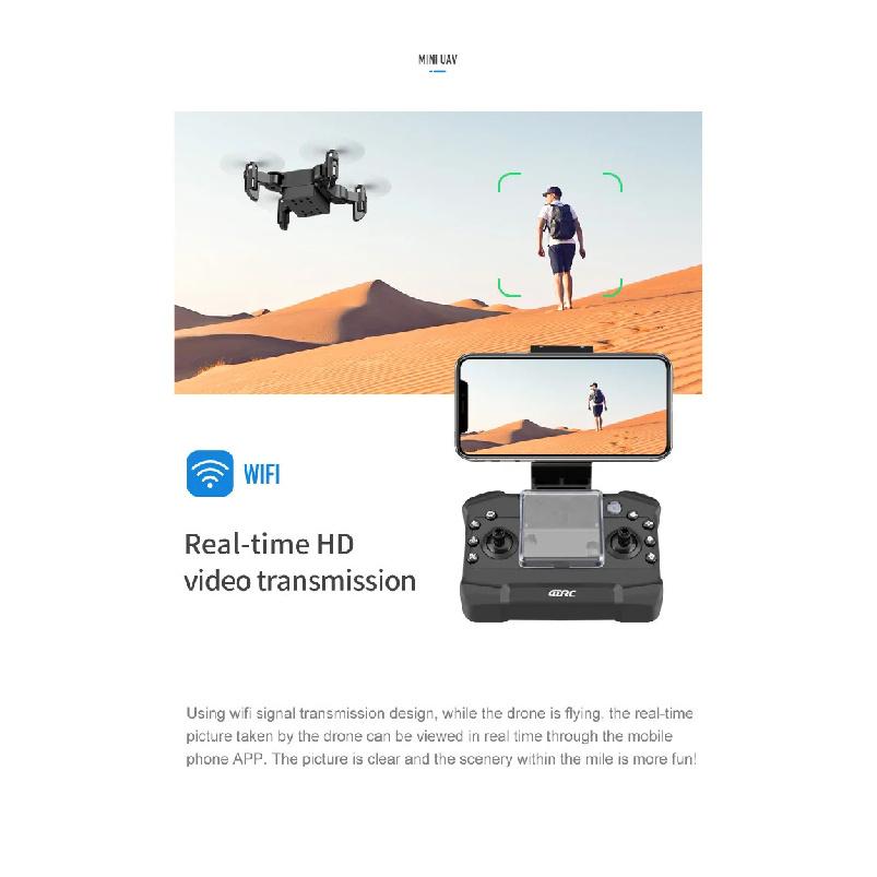 4DRC V2 Mini Drone HD Camera WiFi Fpv Air Pressure Altitude Hold Black And Gray Foldable Quadcopter RC Drone Toy