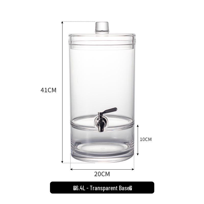Self-Service Transparent Beverage Dispenser with Faucet, Large Capacity Kettle for Juice and Milk