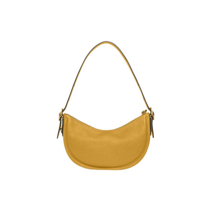 Coach Luna 27 Reißverschluss Rindsleder Hand-Schultertasche Damen Gelb