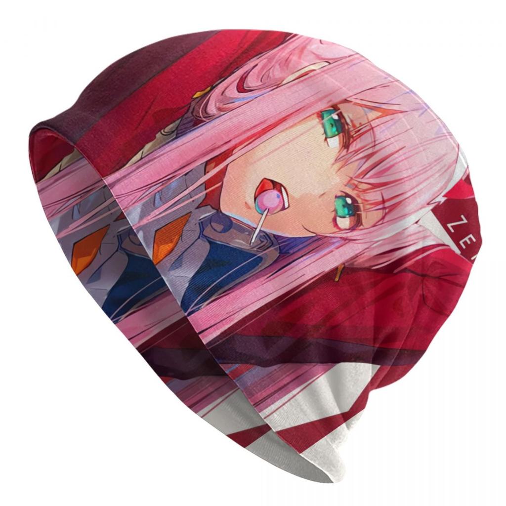 Kawaii zéro deux Bonnet chapeaux mode tricot Chapeau pour unisexe femmes hiver chaud chérie dans les Franxx Skullies bonnets casquettes