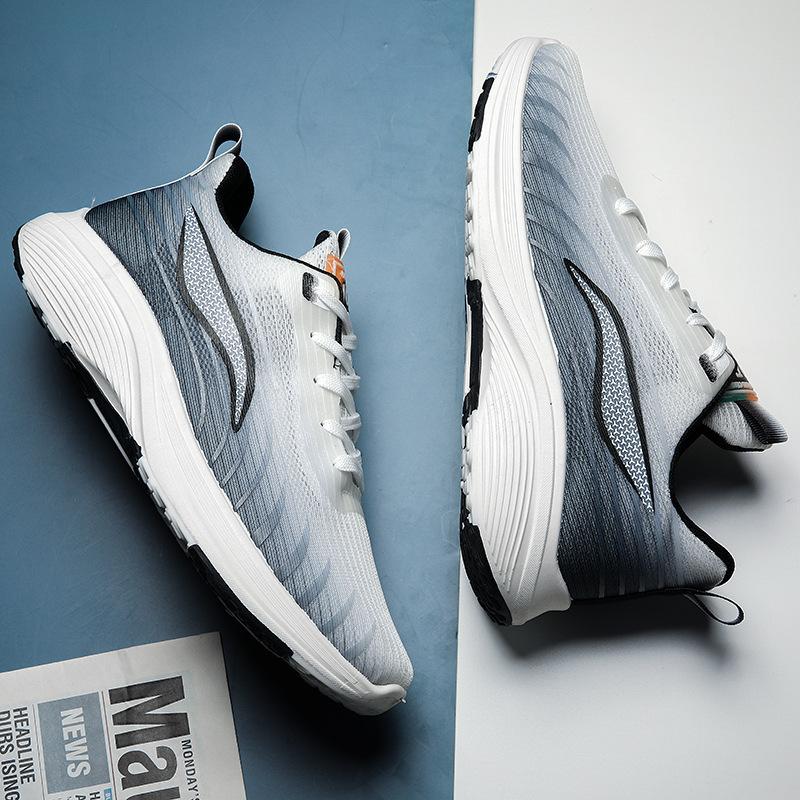

Trend sports men s shoes Middle school students sports training shoes Non-slip and wear-resistant mesh sports shoes Breathable soft-soled shoes 44 men серый