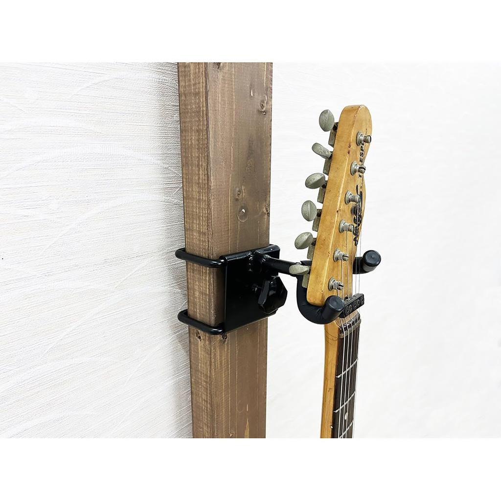 Waki Sangyo Gitarre zur Wandaufbewahrung und -ausstellung WALIST-ONE Wandhalterung, Semiglänzend Schwarz, W1-014,