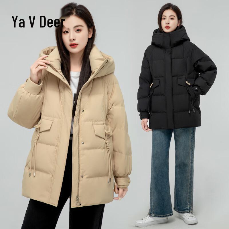 Yalu Women's Mid-Length Hooded Down Jacket