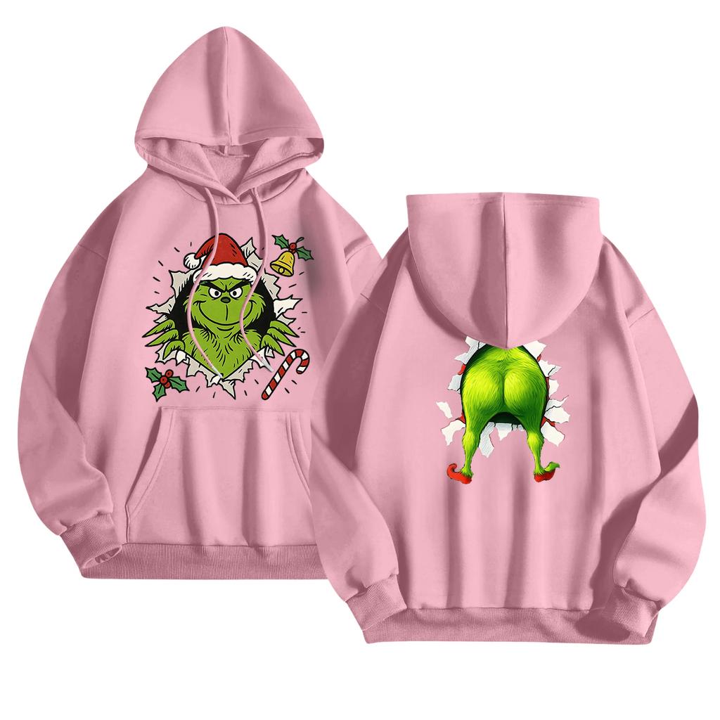 Women's Fashionable Casual Long-Sleeved Hooded Printed Sweatshirt