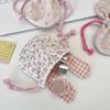 Cute Styling Storage Bag, Floral Bouquet Bag, Drawstring Bag, Portable Storage Bag, Women's Coin Purse, Women's Bag In the Middle.