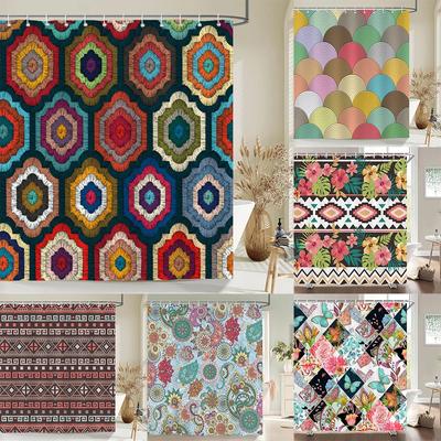 Colorful Bohemian Shower Curtain Boho Polyester Fabric Bath Curtain for Bathroom Curtain Decor Shower Curtains Cortina Ducha