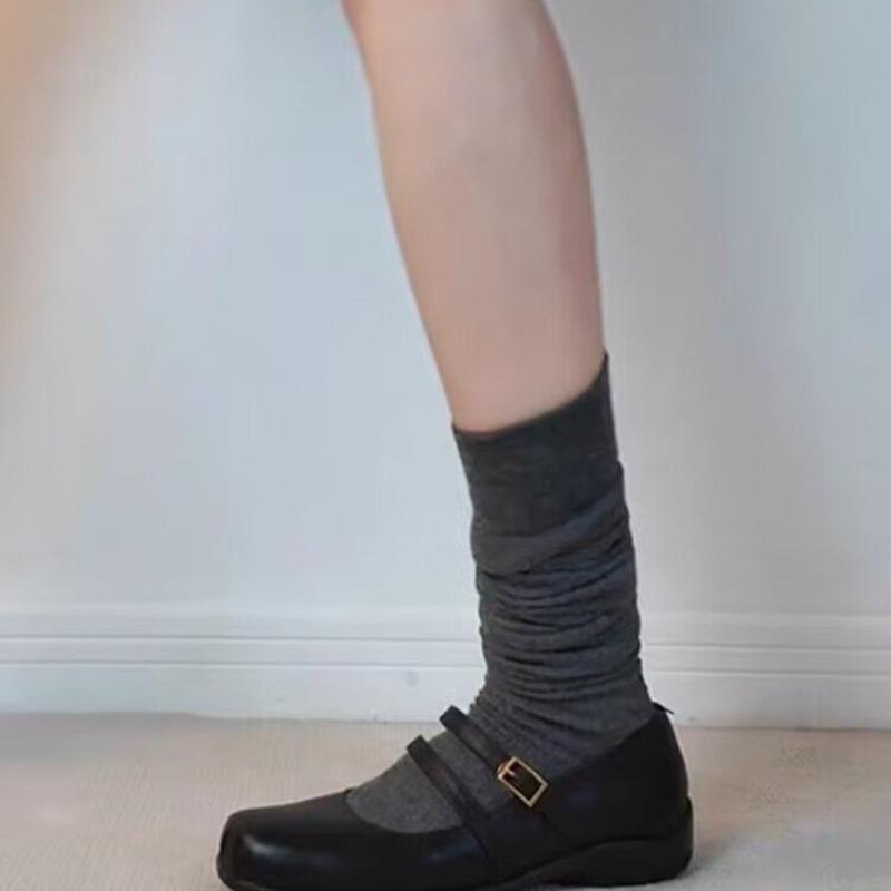 Fashion Single Shoes with One Belt Soft Sole Autumn New Fashion Square Toe Shallow Mouth Low Heel Shoes