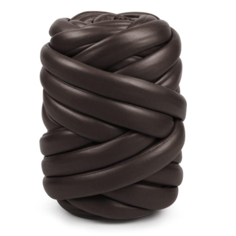 500g Roll Matte Nappa Faux Leather Yarn 2.5cm Chunky Iceland Core Thick Soft Yarn Handmade DIY Bag Knitting Materials
