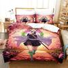 Kawaii Kanroji Mitsuri 2/3 Piece Bedding Set Luxury Comforter Set with Queen King Size Cool Two household goods Anime bed shee