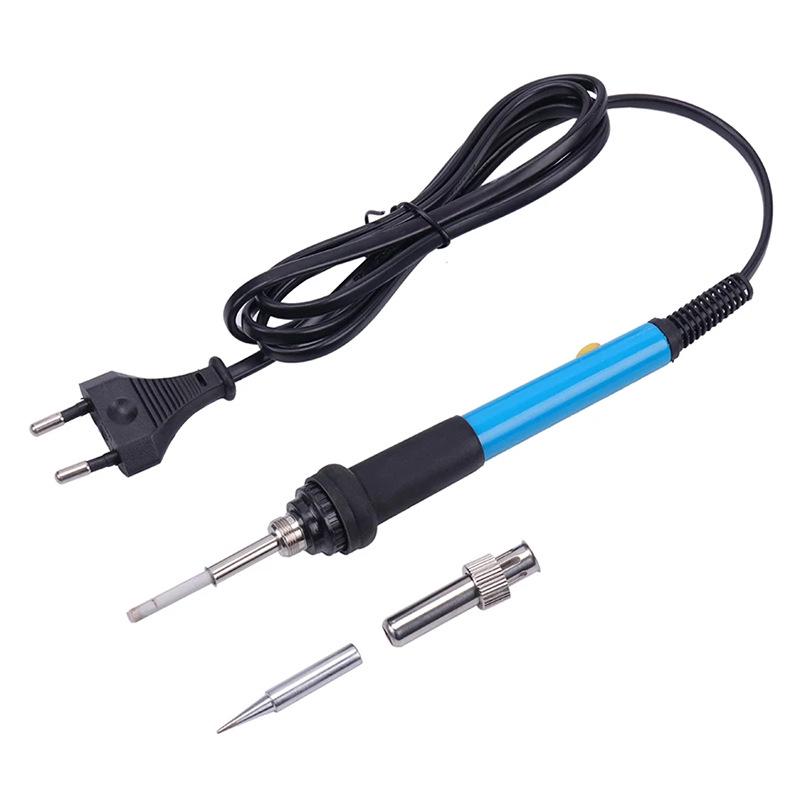 Blue Electric Soldering Iron - Temperature-Controlled, 220V EU & 110V US Specifications, Model E18