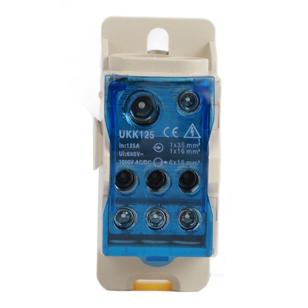 Brass Conductor Terminal Block Distribution Box Blue Junction Box  Power Distribution Cabinets