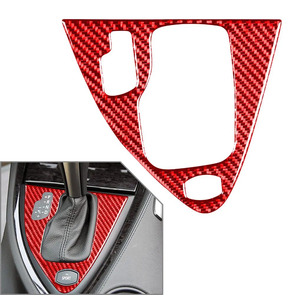 LHD Carbon Fiber Automatic Gear Shift Panel Cover Trim Decoration For BMW 6 Series E63 E64 2004-2010 M6 2006-2010