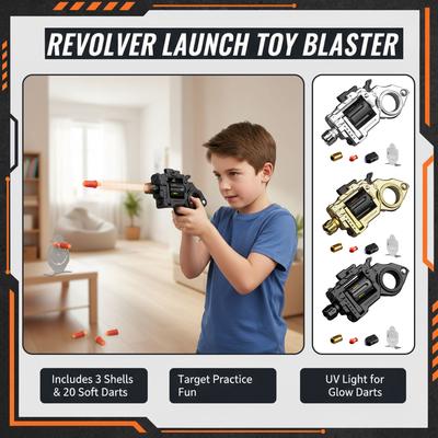 Revolver Legierung Spielzeugpistolen Ring Weichkugelpistolen Geschoss Spielzeug Geschenkbox