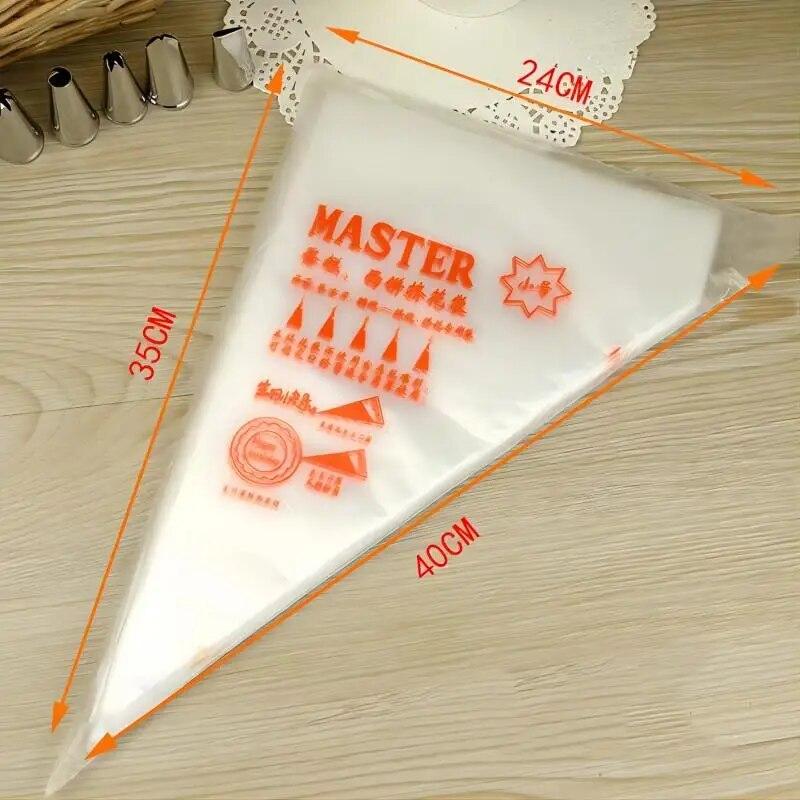 Pastry Piping Sleeves Leak Disposable Bag Confectionery Cake Accessories Baking Decorations Pocket Syringe Icing Cream Squeezing