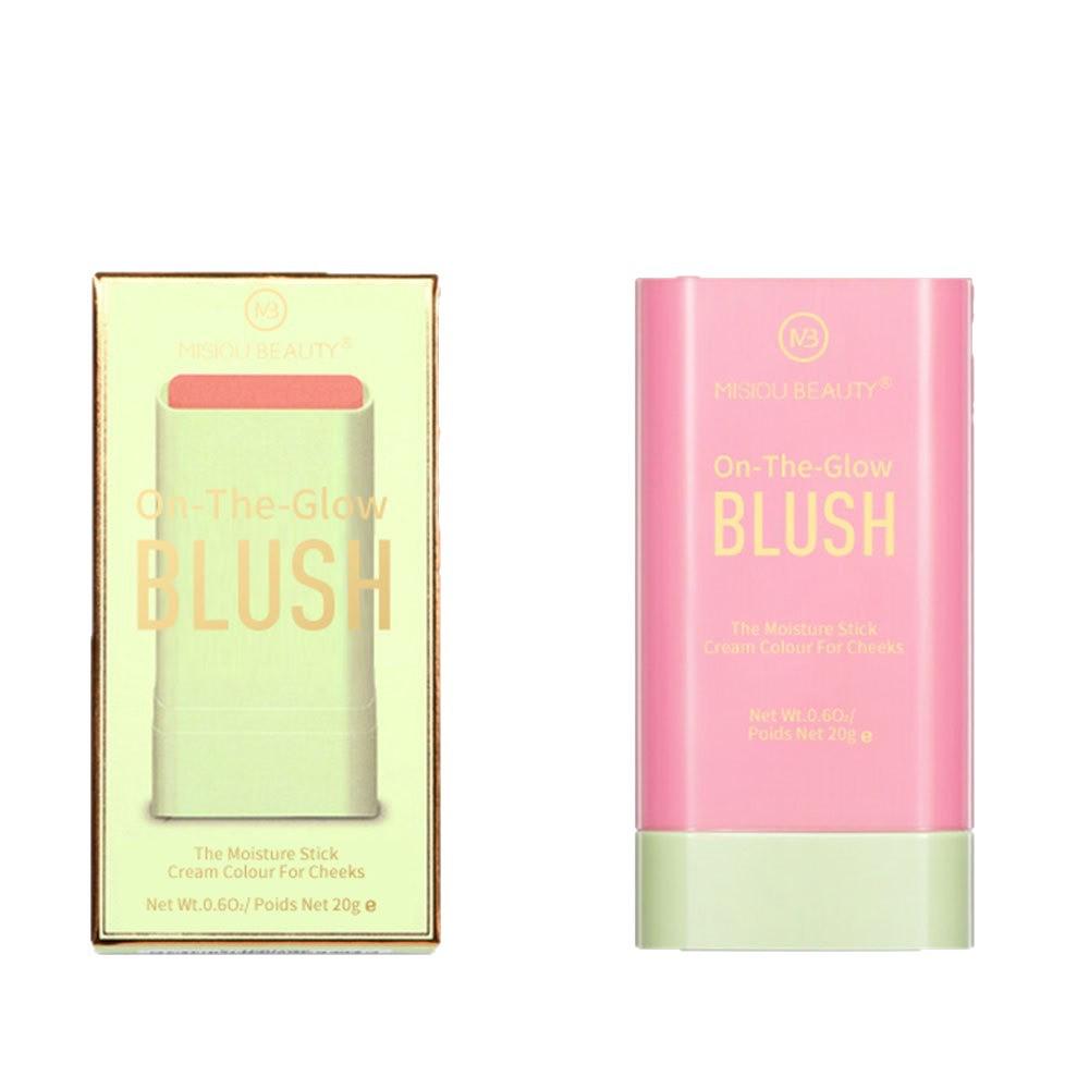 Silky Matte Blush Stick for Cheeks & Lips - Natural Nude, Long-Lasting, Brightening Contour Makeup