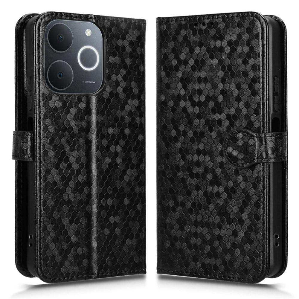 Wallet Case For Realme Narzo 80 Lite 4G/C71 4G (India)/Note 70T 4G Dot Pattern Imprint PU Leather Phone Cover with Wrist Strap