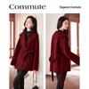 ShiShuiNianHua Elegant Wool Blend Petite Winter Coat