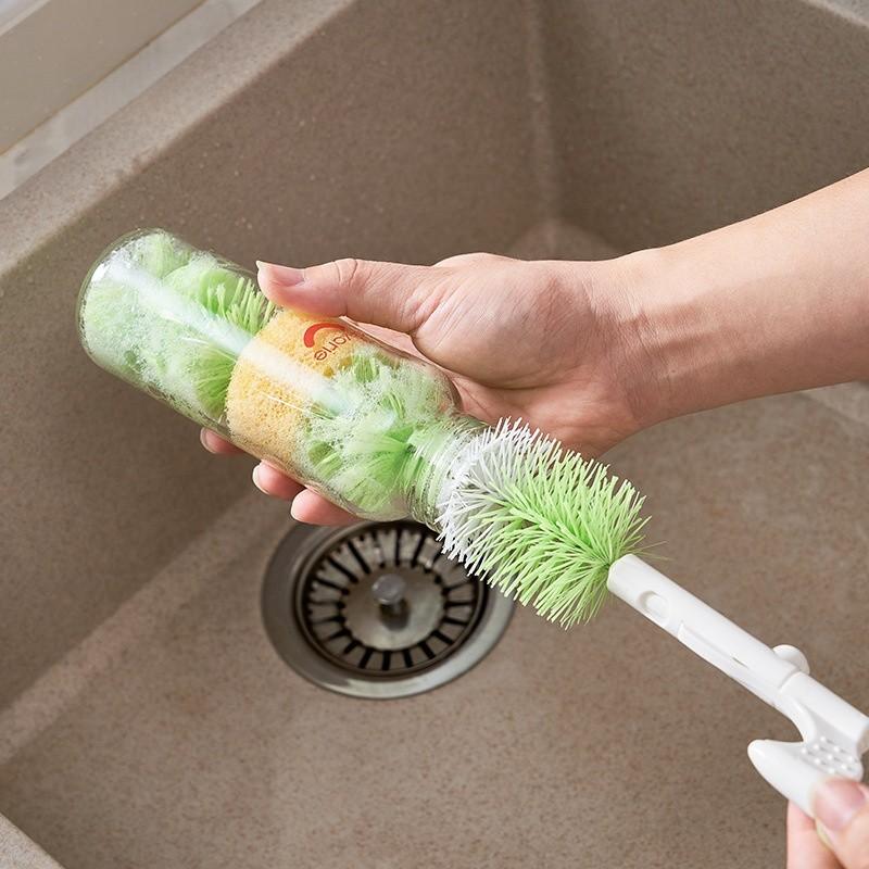 Foldable Pp Material Handle Bottle Brush For Easy Cleaning And Storage Compact