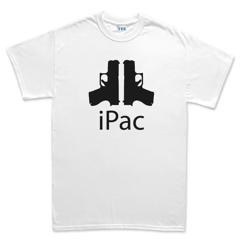 Guns ipac Unisexs cotton tshirt casual sports gym workout fitness style S