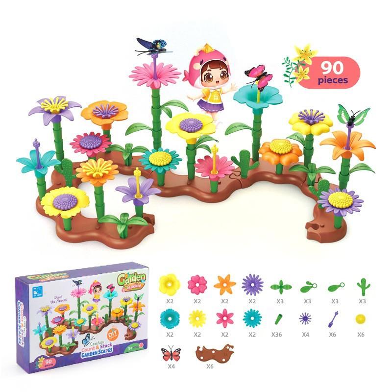 Children'S Science And Education Education Varied Mosaic Garden Building Block Toy Creative Diy Flower Arrangement Building Block Set