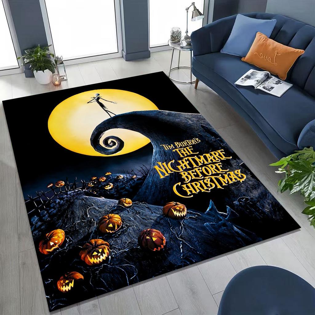 2026 New The Nightmare Before Christmas Jack Cartoo Rug for Bedroom Living Room Sofa Home Doormat Decor, Kid Non-slip Floor Mat