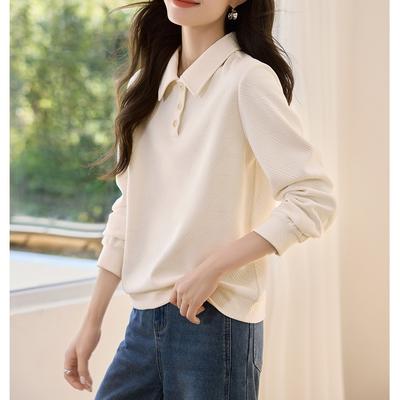 Pullover Sweatshirt for Women In Autumn and Winter New Casual Versatile Professional Base Shirt Long-sleeved Top