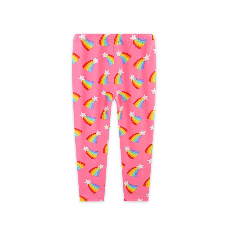 Autumn 26: New Girls Rainbow Leggings - European & American Style Fashion for Toddlers 7 Years (125)