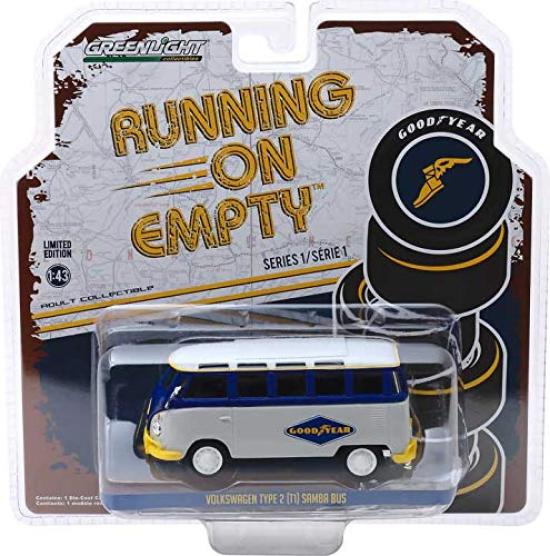 Greenlight 87010-F Empty Series 1 - Type 2 (T1) Samba Bus Goodyear Tires 1:43 Scale