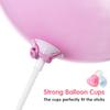 50Pcs Balloon Holder Sticks with Cups Plastic Balloon Stick Holders for Birthday Wedding Party Christmas Valentine's Day