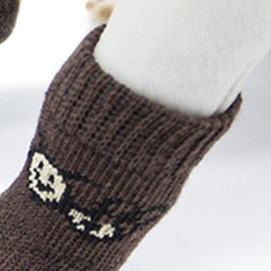 4Pcs Pet Socks Anti-Slip Comfortable Elastic Dog Shoes Winter Soft Warm Pet Paw Protector Pet Supplies