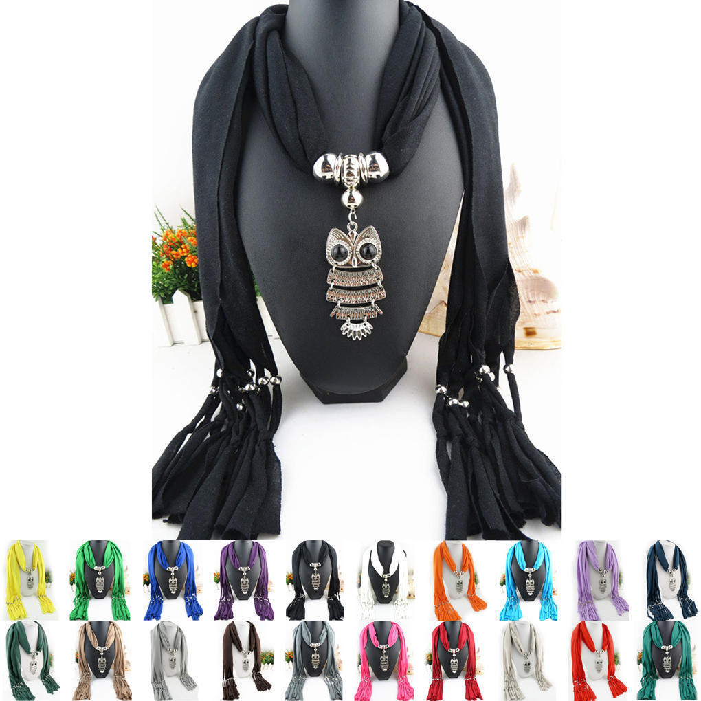 

NK Классический Сова Подвеска Ювелирные Изделия Шарф Ожерелье Шарф Длинный Шарф С Бахромой Для Женщин