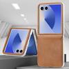 Luxury Leather Folding Design Card Slot Case for Samsung Galaxy Z Flip7 5G Flip5 Flip 7 6 Flip6 Flip4 Flip 5 4 3 2 Flip3 Flip2