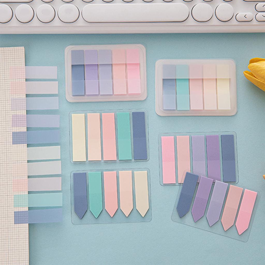 100 Sheets Page Makers 5 Colors Quick Labeling Firm Adhesion Pull Out Index Sticky Notes for Office