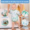 Baby Long Sleeve Waterproof Bibs Set of 4 for 0-6 Months Multicolor with Pocket