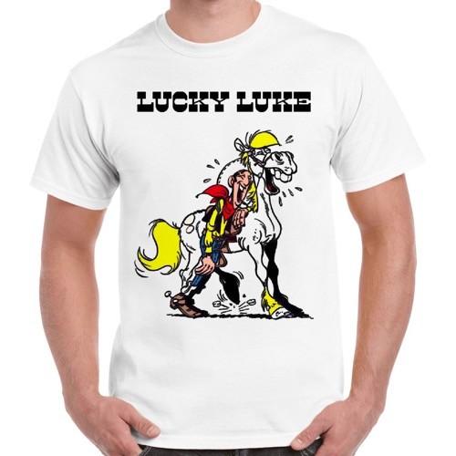 

Texas Cowboys Lucky Luke Vintage Comics Movie Poster Retro T Shirt 2553 M
