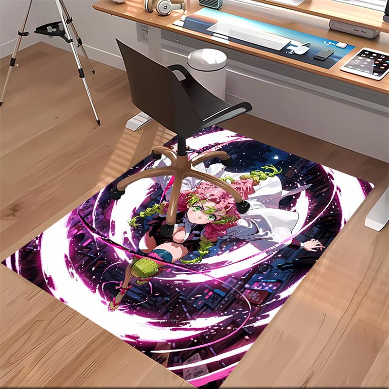 1pc Demon Slayer characters2 Print Area Rug - Soft, Washable Non-Slip Indoor Mat for Office Chairs, Living Room, Home Office Decorative Rug