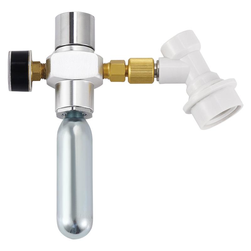 Home Brewery Beer Carbonation & Dispenser Combine Kit,Premium 0-60PSI Mini Co2 Regulator,Craft Beer Tap with Ball Lock Connector