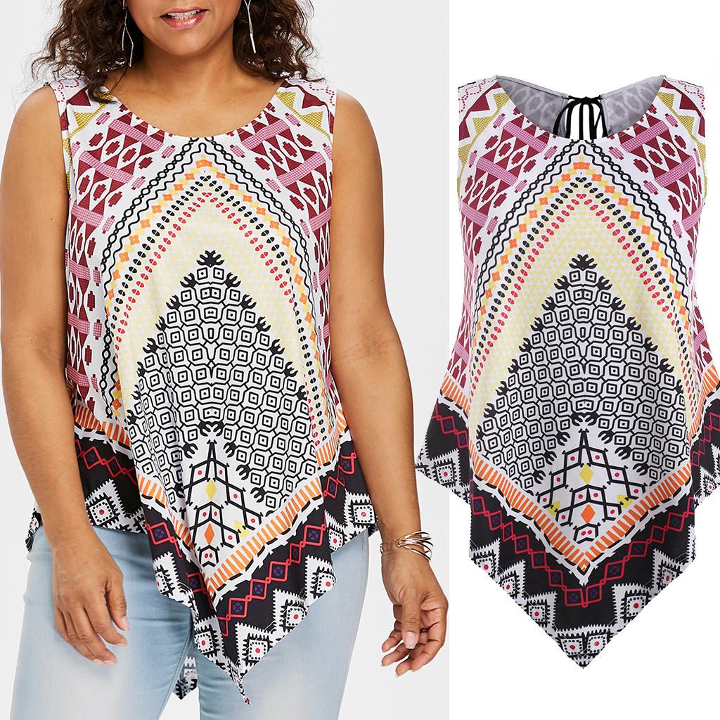 

Блузка больших размеров для женщин с повседневным принтом с нерегулярным принтом