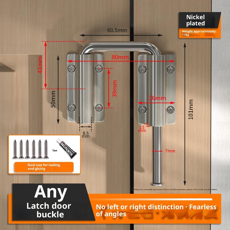 1Pcs Durable Aluminum Alloy Door Latch Lock 90/180 Degree Gate Latch Safety Anti-Theft Buckle Door Bolts Door Buckle Hardware