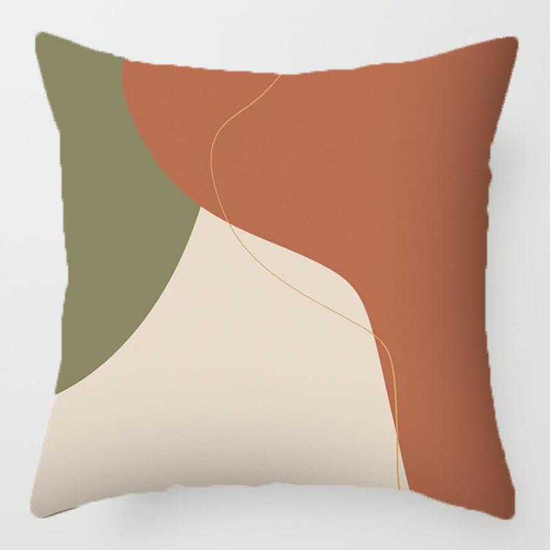 Simple Patterns Of Line Portraits Throw Pillow Cover With Short Plush Print For Living Room Sofa Decoration Cushion Cover