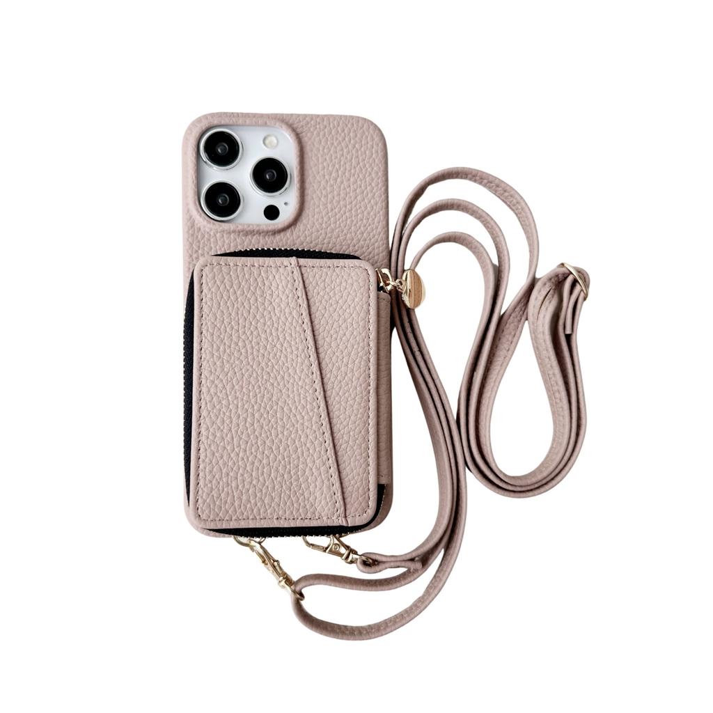 Zipper Crossbody Cards Bag Leather Wallet Case For iPhone 15 Pro Max 13 14 Plus 12 11 7 8 SE 2022 Lanyard Pocket Purse Cover