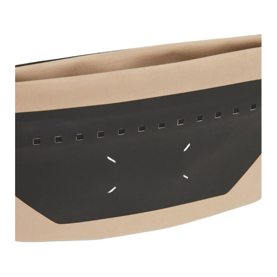 Maison Margiela Logo Mackintosh Cotton Shoulder Bag Women bags Beige Black SB1WG0033P5351