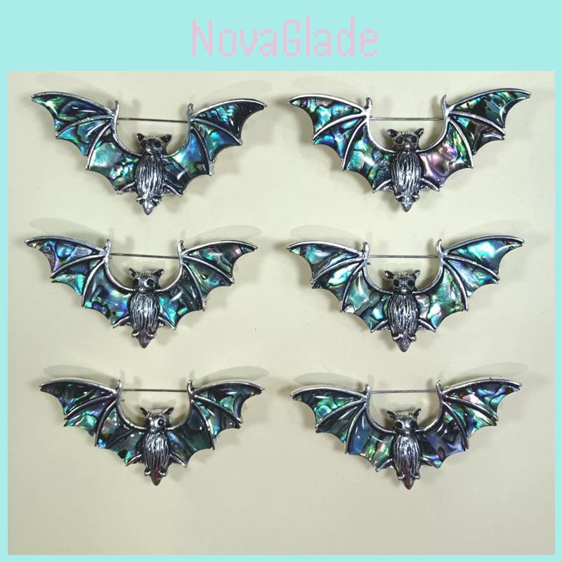 Animal Crafted Shell Bat Brooch Pin Pendant Decorative Jewelry For All Genders