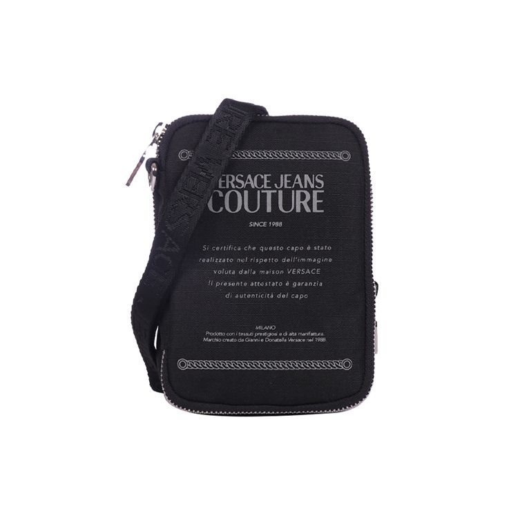 

Versace Jeans Couture Classic Simple Letter Print Nylon Shoulder Crossbody Bag Small Men Bags Black Gray E1YWAB26-71892-899 Basic Set (Bag+Dust Bag)