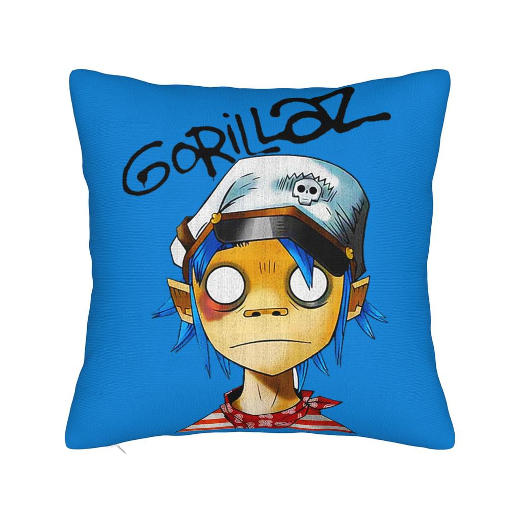 Gorillaz Pillowcase Printed Fabric Cushion Cover Decorative  Pillow Case Cover Bed Zippered 45X45cm