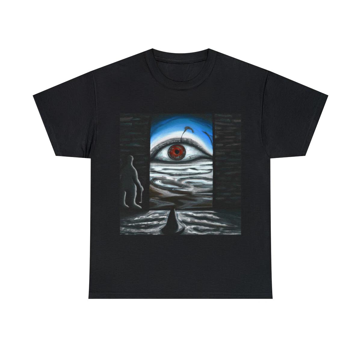 Dark Fantasy Art T Shirt Eyeball Abstract Illuminati Graphic Tee Band Tour Adult XL