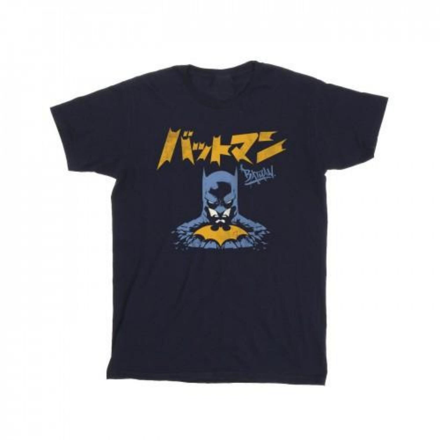 DC Comics Mens Batman Japanese Stare T-Shirt S чёрный
