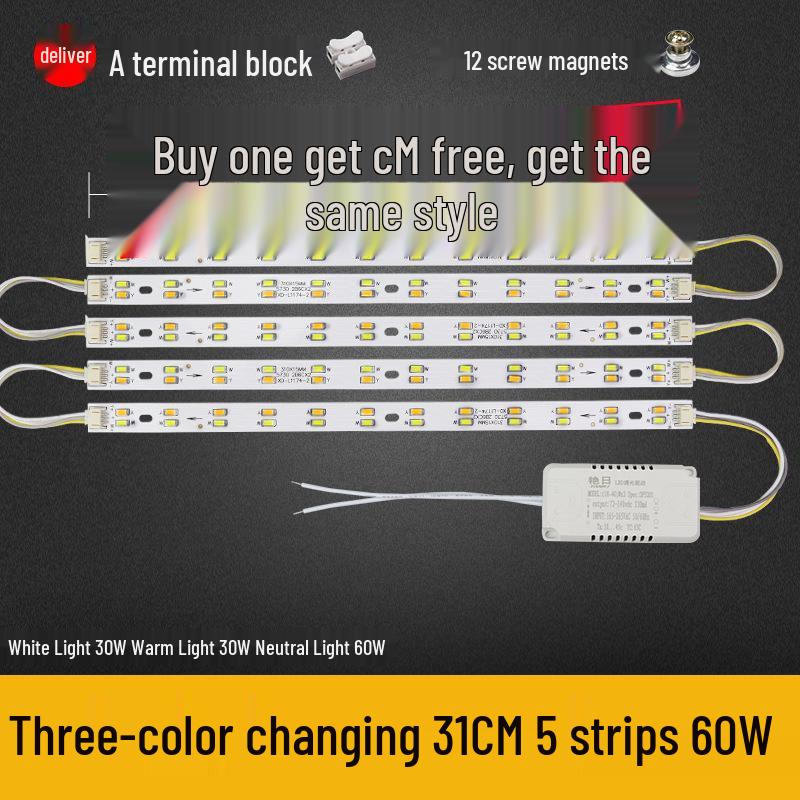 Dimmable LED Ceiling Light Panel: Dual/Triple Color Light Board & Bar