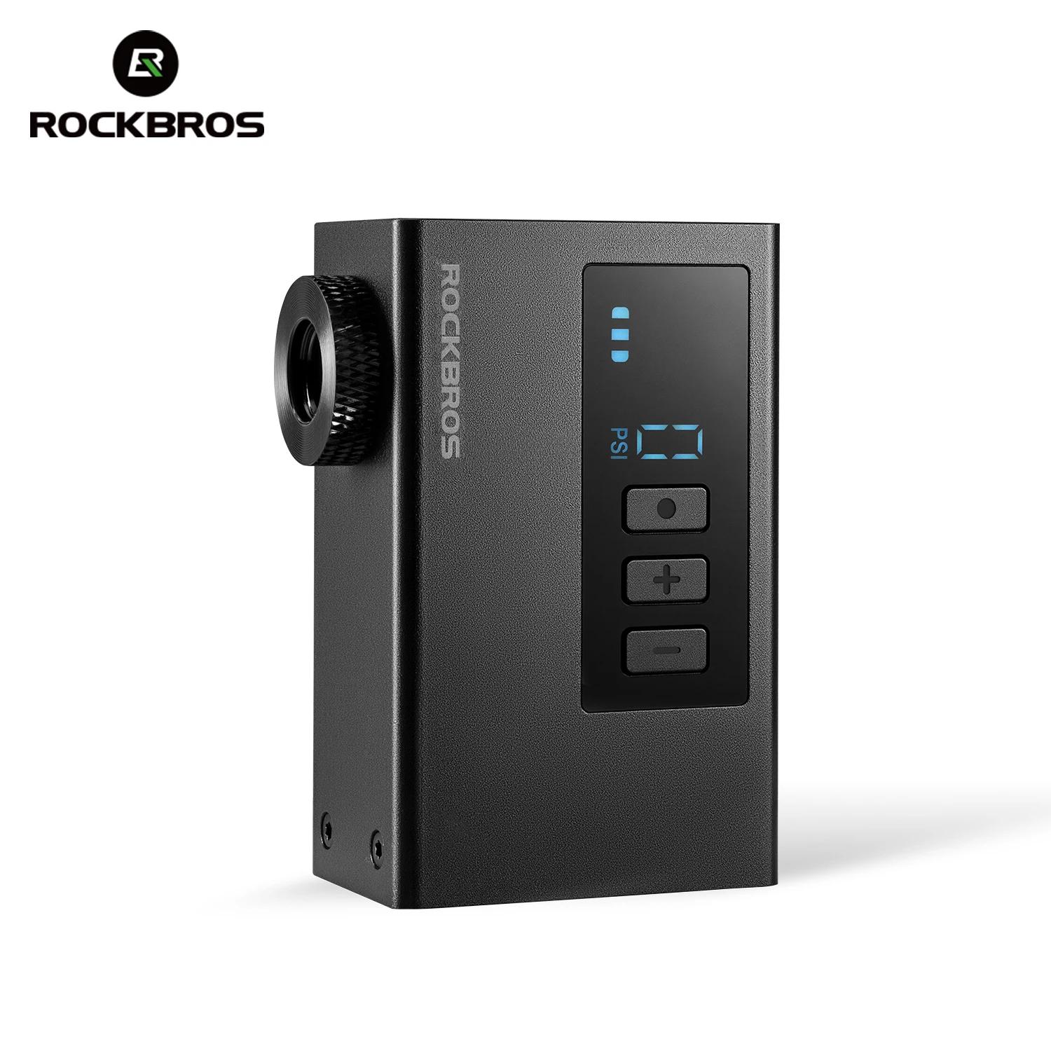 ROCKBROS Electric Pump Ultralight Bike Pump 120psi Rechargeable Tire Inflator Pump 420mAh Battery with Screen Fast Charging AS240 PRO